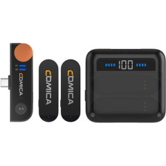 Беспроводная микрофонная система Comica Audio Vimo S UC для 2 человек с разъемом USB-C для мобильных устройств  (Black, 2.4 GHz) (VIMOS-UC-B)