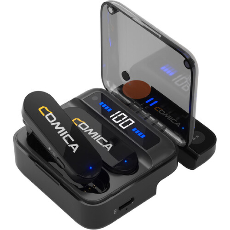 Бездротова мікрофонна система Comica Audio Vimo S UC на 2 особи з роз’ємом USB-C для мобільних пристроїв (Black, 2.4 GHz) (VIMOS-UC-B)