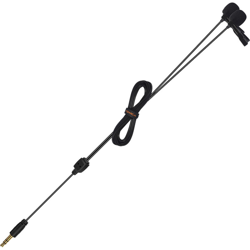 Петличный микрофон COMICA Dual-head Lavalier Microphone CVM-D02 (B2.5m)