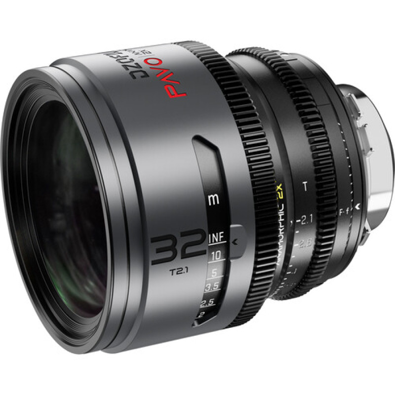 Об'єктив DZOFilm PAVO 32mm T2.1 2x Anamorphic Prime Lens (Neutral Coating, PL/EF Mount, Feet) (DZO-PA3221PLIN)