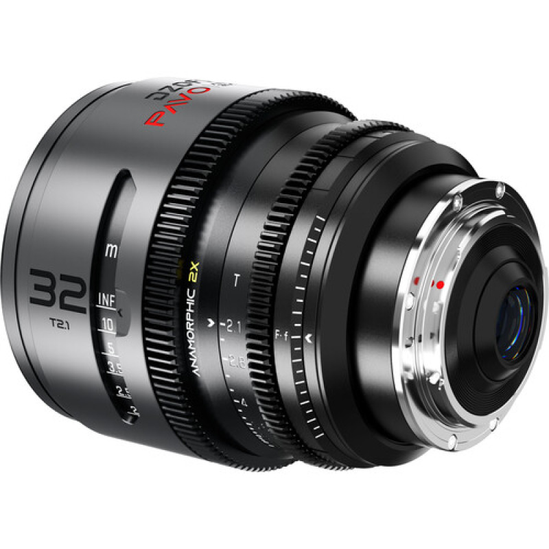 Об'єктив DZOFilm PAVO 32mm T2.1 2x Anamorphic Prime Lens (Neutral Coating, PL/EF Mount, Feet) (DZO-PA3221PLIN)