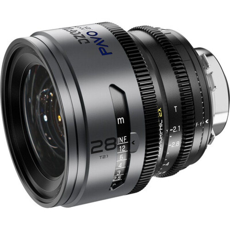 Об'єктив DZOFILM Pavo 2x anamorphic Prime 28mm T2.1-Blue Coating- PL&EF mount (feet)(DZO-PA2821PLIB)