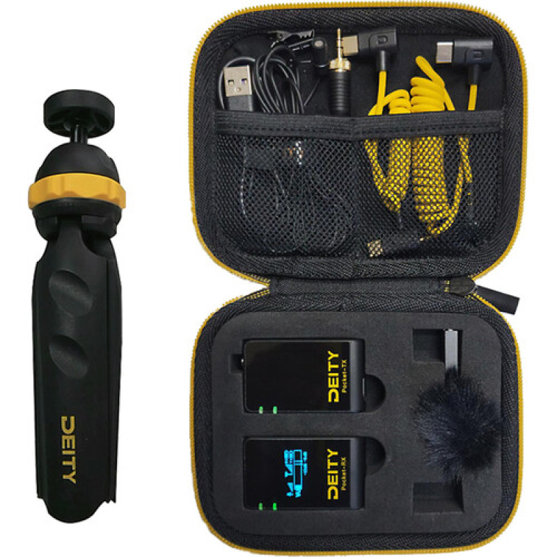 Deity Microphones Pocket Wireless Digital Microphone Mobile Kit with Tripod & Smartphone Clamp (2.4 GHz, Black)