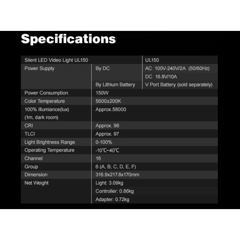 LED світло Godox UL150 Silent LED Video Light