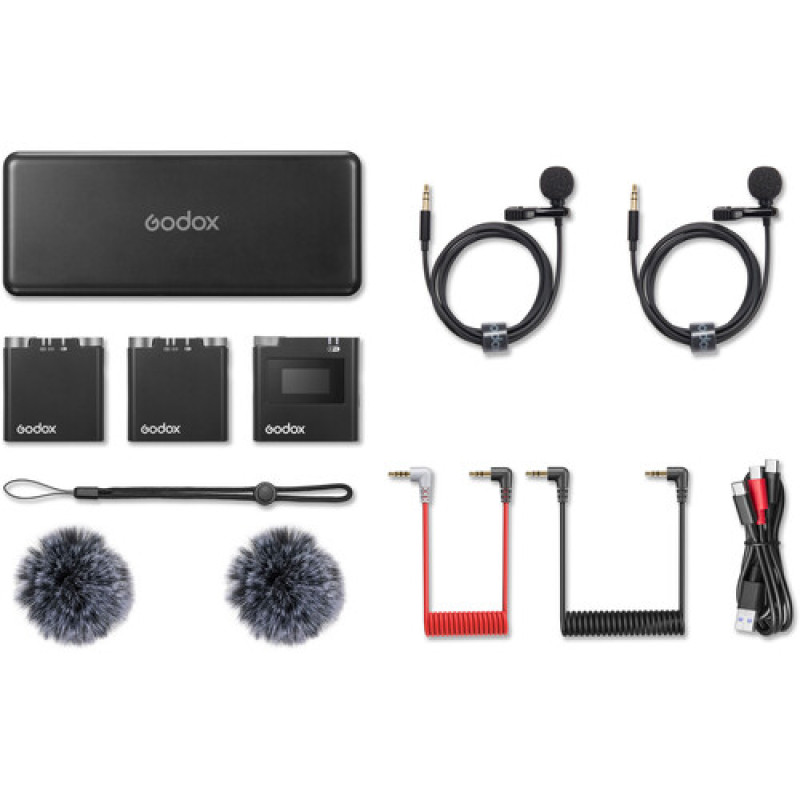 Мікрофонна система Godox Virso M2 2персони Wireless Microphone System for Cameras and Smartphones