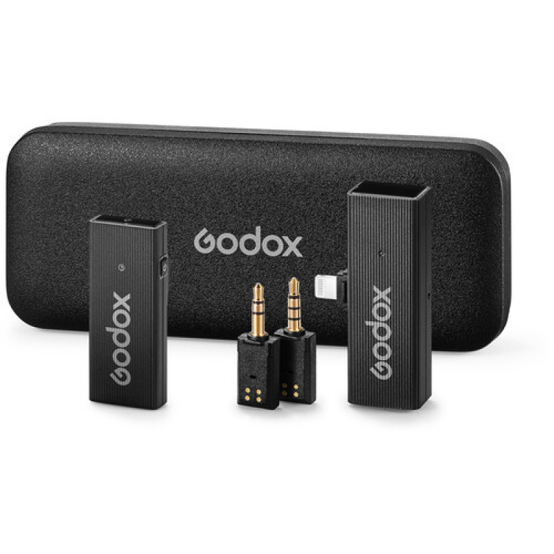 Беспроводная микрофонная система Godox MoveLink Mini LT для камер і пристроїв iOS (2,4 ГГц, чорний)
