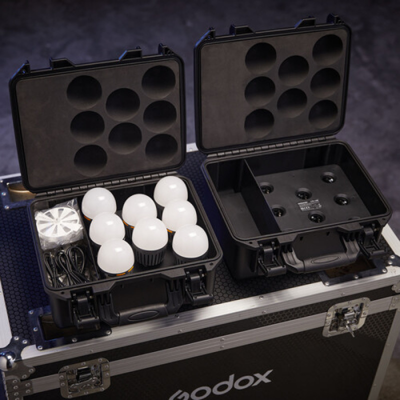 Смарт лампочка Godox C7R KNOWLED RGBWW (набір з 8 світильників) (C7R-K8B)