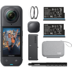Панорамна екшн-камера Insta360 X5 360° 8K (Action Camera Essentials Bundle) (CINSAAHA_X504)