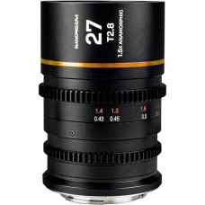 Venus Optics Laowa Nanomorph 27mm T2.8 1.5x S35 Anamorphic Lens (PL/EF Mounts, Amber)