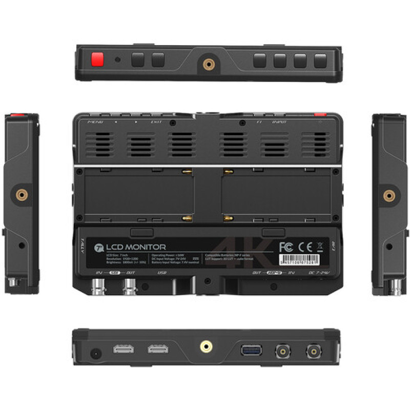 Монітор Lilliput H7S 7" 4K HDMI/3G-SDI Ultra-Bright On-Camera Monitor