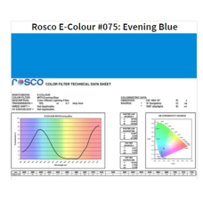 Фильтр Rosco E-Colour+ 075 Evening Blue Roll