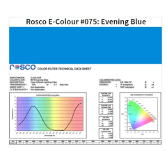 Фильтр Rosco E-Colour+ 075 Evening Blue Roll