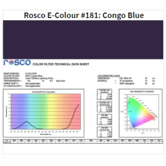 Фільтр Rosco E-Colour+ 181 Congo Blue Roll 
