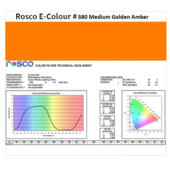 Фільтр Rosco E-Colour+ 380 Medium Golden Amber Roll
