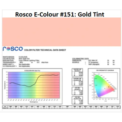 Фильтр Rosco E-Colour+ 151 Gold Tint