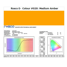 Фильтр Rosco E-Colour+ 020 Medium Amber Roll