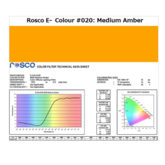 Фильтр Rosco E-Colour+ 020 Medium Amber Roll
