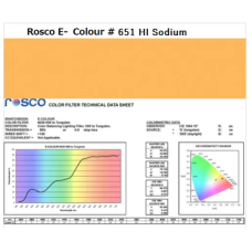Фильтр Rosco E-Colour+ 651 HI Sodium Roll