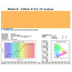 Фильтр Rosco E-Colour+ 651 HI Sodium Roll