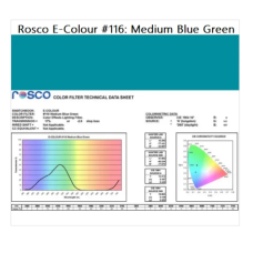 Фильтр Rosco E-Colour+116 Medium Blue Green