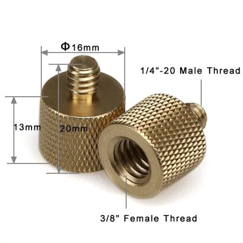 SmallRig Thread Adapter with female 3/8" to male 1/4" thread 1027