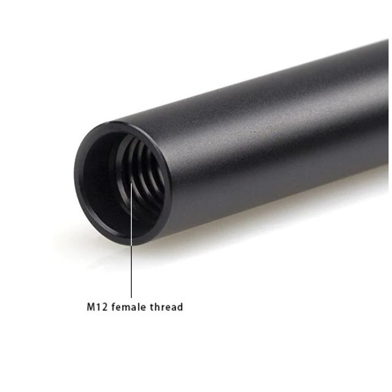 SmallRig 2pcs 15mm Black Aluminum Alloy Rod(M12-15cm) 6inch 1050