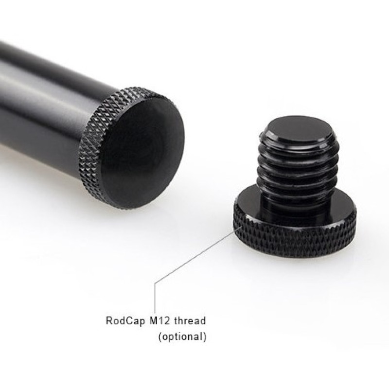 SmallRig 2pcs 15mm Black Aluminum Alloy Rod(M12-15cm) 6inch 1050