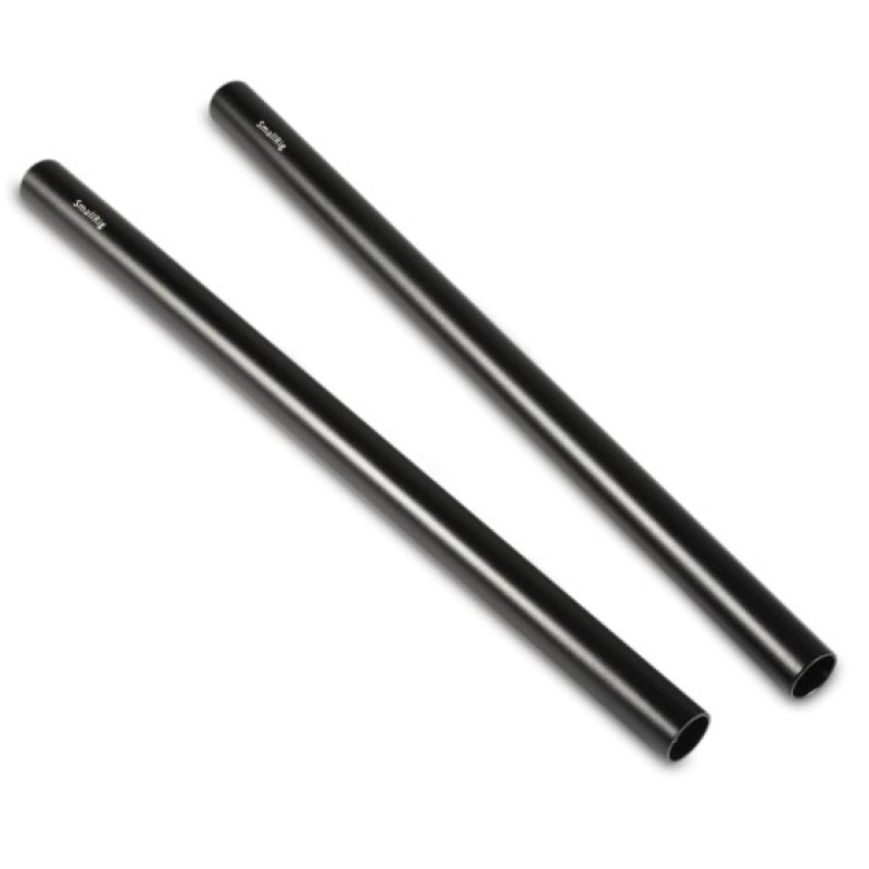 SmallRig 2pcs 15mm Black Aluminum Alloy Rod(M12-25cm) 10inch 1052