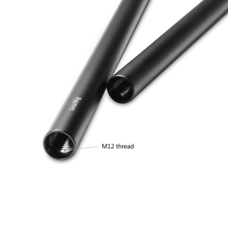 SMALLRIG 1053 Hard Anodizing Aluminum Alloy Pair of 15mm Rods (M12-12inch)