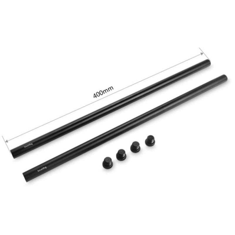 SmallRig 2pcs 15mm Black Aluminum Alloy Rod(M12-40cm) 16inch 1054
