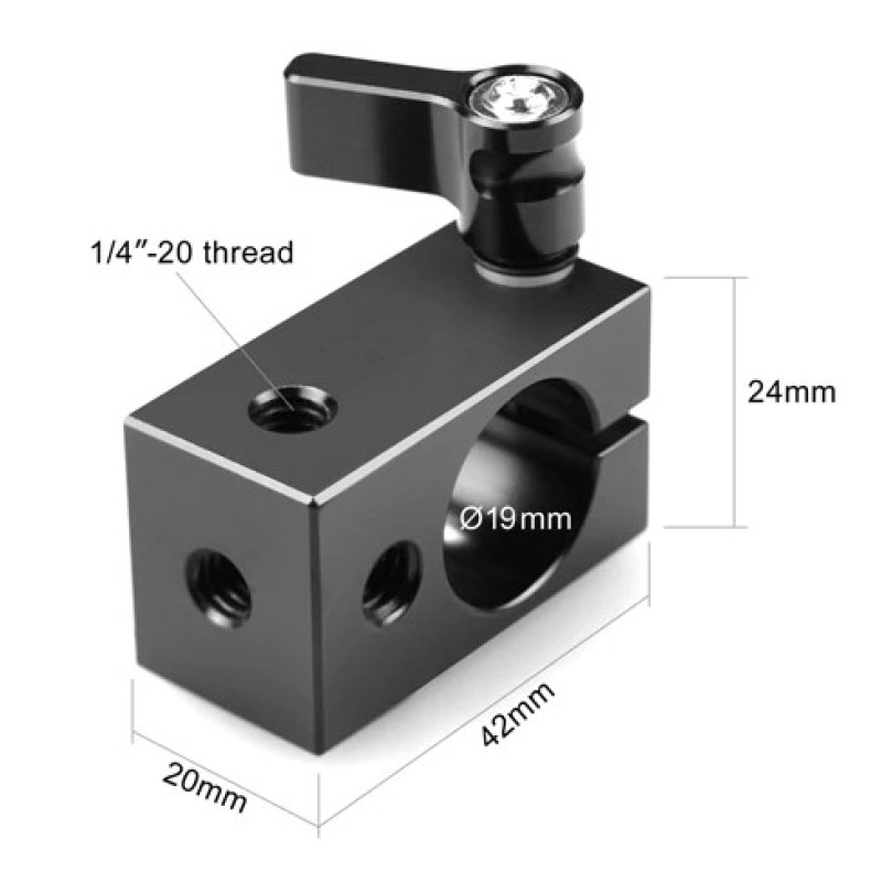 SmallRig Single Rod Clamp - 19mm (4 thread) 1063