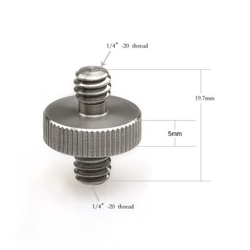SMALLRIG Double Head Stud with 1/4" to 1/4" thread 10pcs Pack 1613