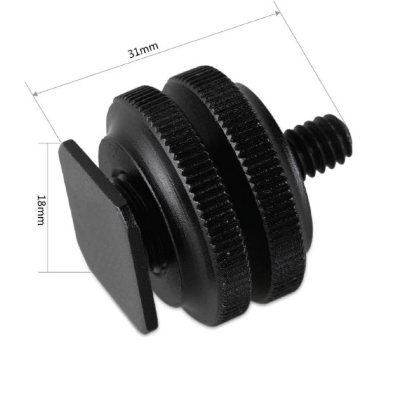 SMALLRIG Cold Shoe Adapter with 3/8" to 1/4" Thread(2pcs Pack) 1631