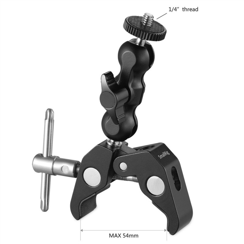 SmallRig Multi-Functional Crab-Shaped Clamp with Ballhead Magic Arm (2164)