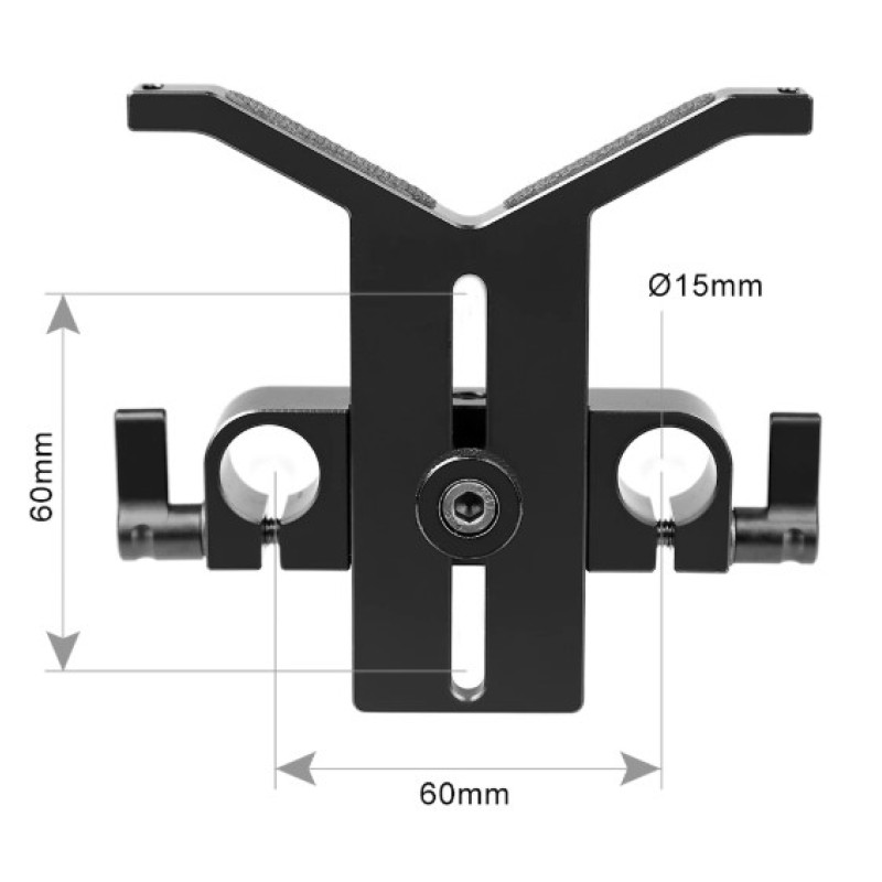 SMALLRIG Universal Lens Support with 15mm LWS Rod Clamp 1784