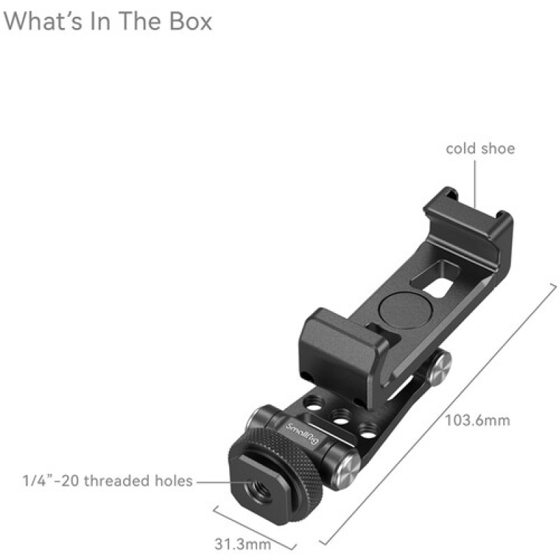 Держатель смартфона SmallRig Metal Phone Support with Cold Shoe 4382