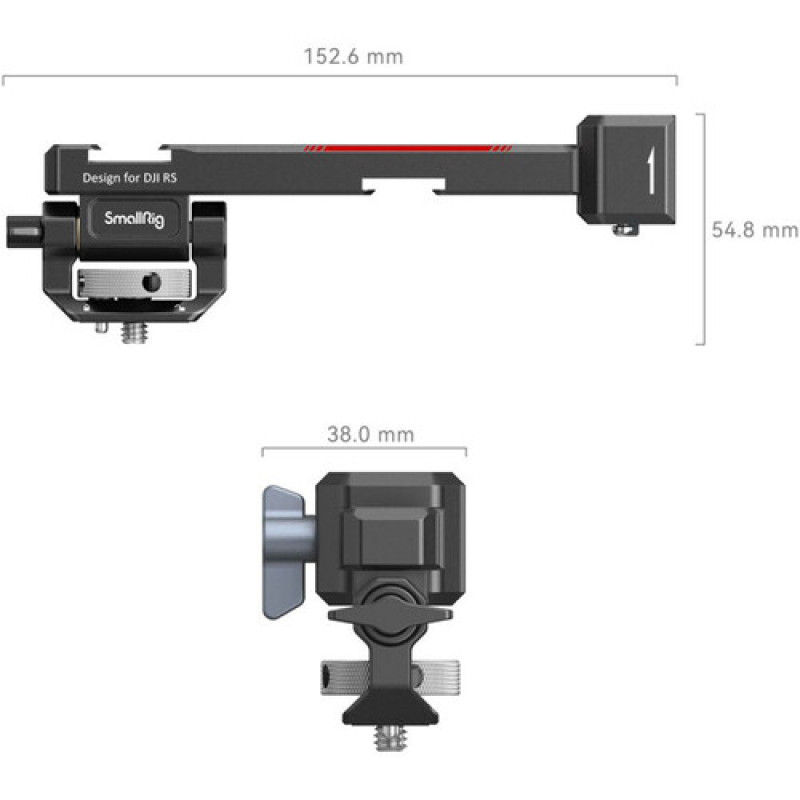 Аксеcуар SmallRig Monitor Mount for DJI RS 2 / RSC 2 / RS 3 / RS 3 Pro / RS 3 Mini 3026B (3026B)
