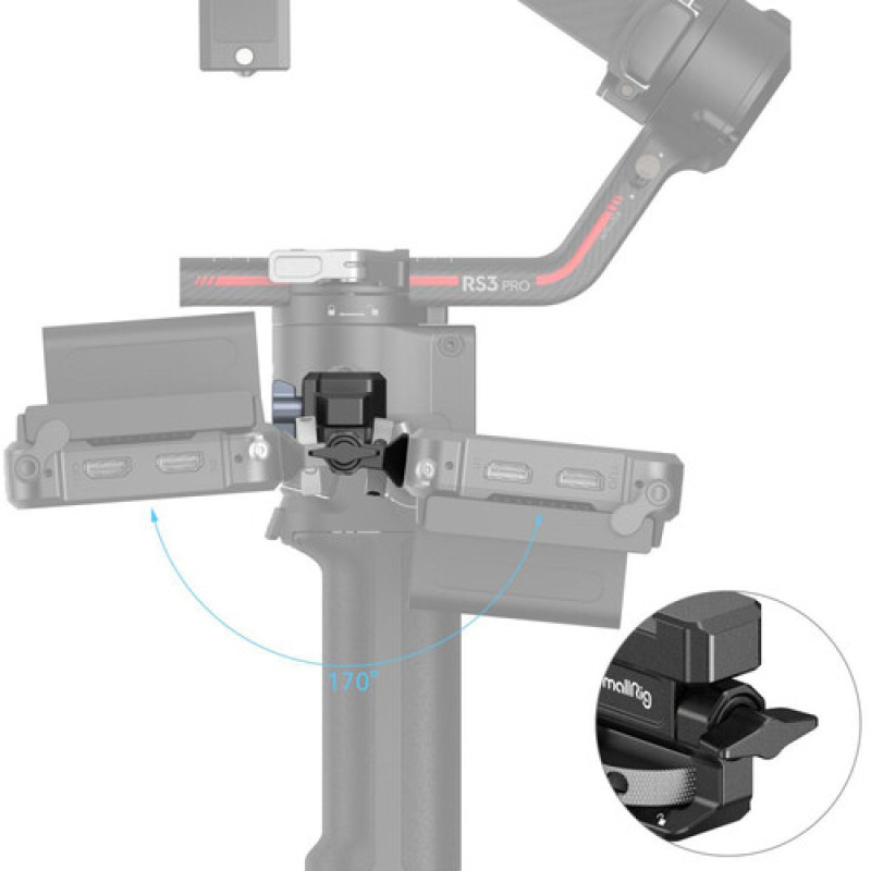 Аксеcуар SmallRig Monitor Mount for DJI RS 2 / RSC 2 / RS 3 / RS 3 Pro / RS 3 Mini 3026B (3026B)