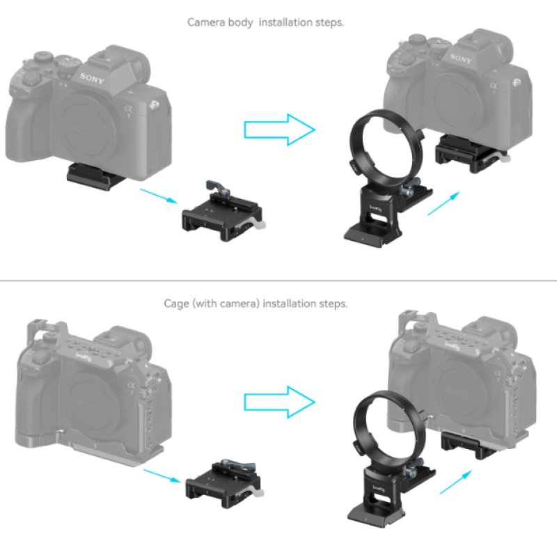 SmallRig Rotatable Horizontal-to-Vertical Mount Plate Kit for Sony Alpha 1 / Alpha 7 / Alpha 9 / FX Series (4244)