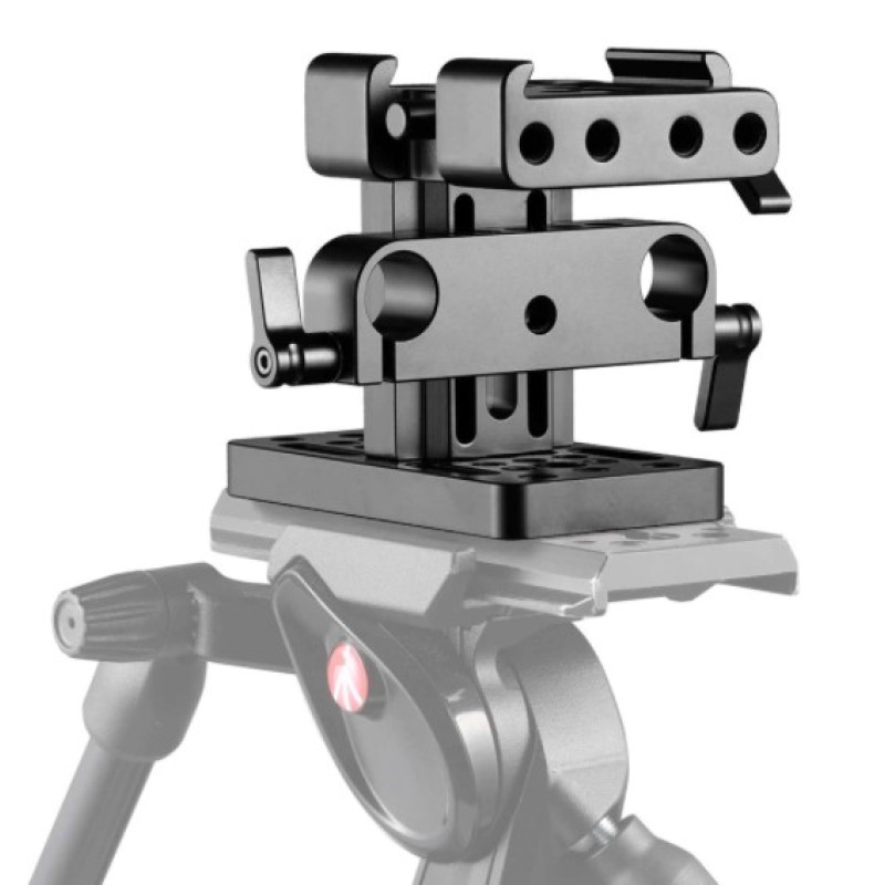 SmallRig Baseplate (Manfrotto) with 15mm Dual Rod Clamp 1990