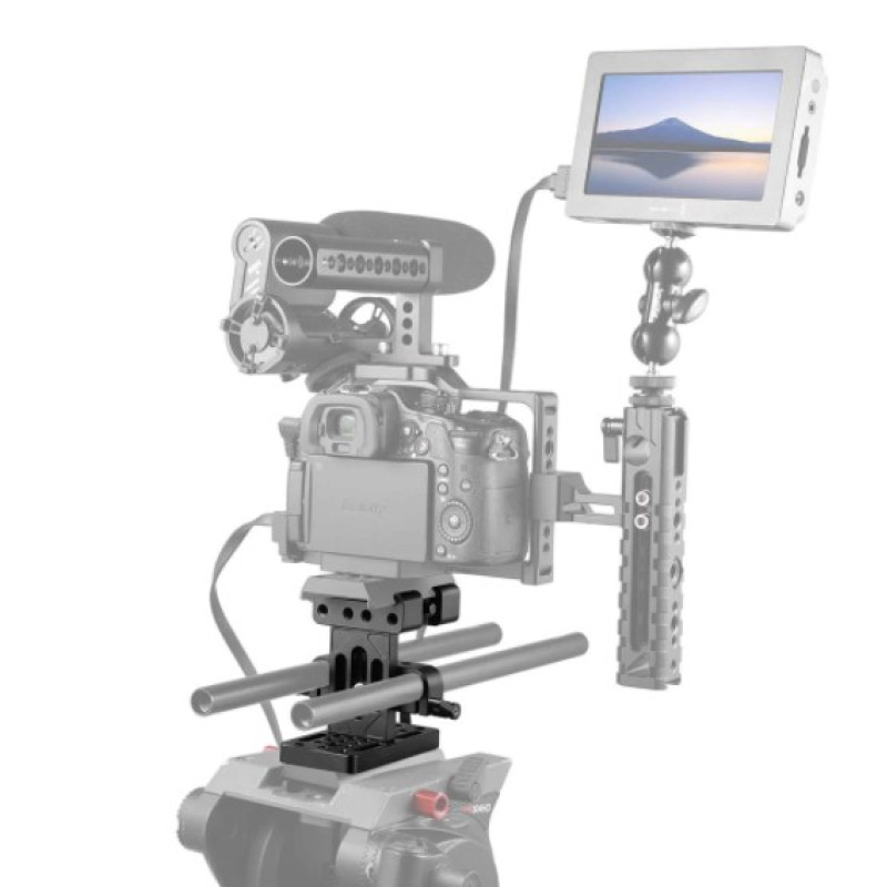 SmallRig Baseplate (Manfrotto) with 15mm Dual Rod Clamp 1990