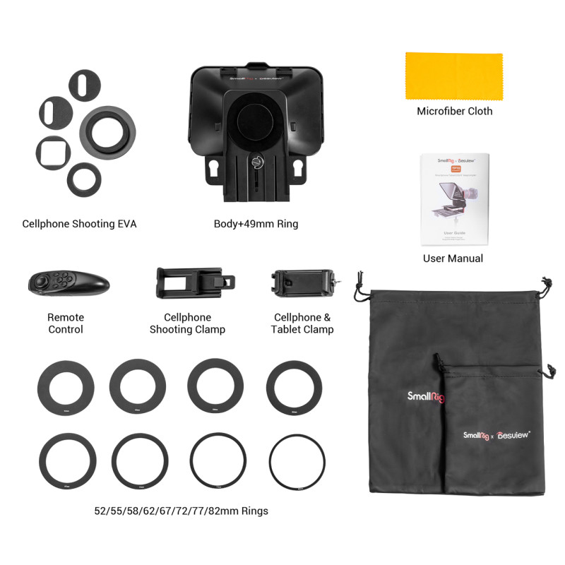 Компактний телесуфлер SmallRig x Desview Portable Tablet / Smartphone / DSLR Teleprompter TP10 3374