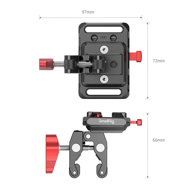 Аксесуар SmallRig Mini V Mount Battery Plate with Crab-Shaped Clamp 2989