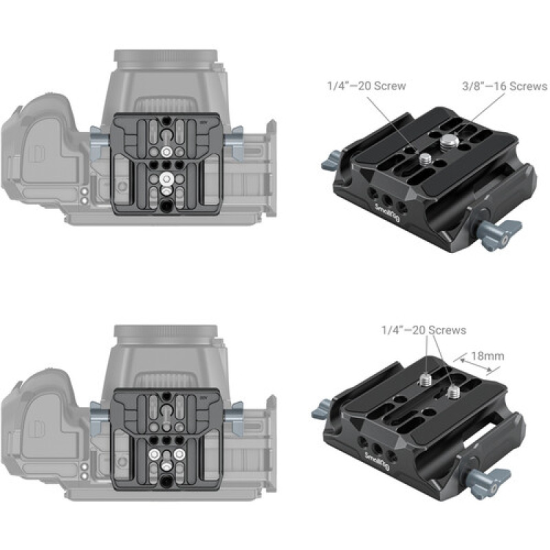 Площадка SmallRig Universal LWS Baseplate with Dual 15mm Rod Clamp 3357