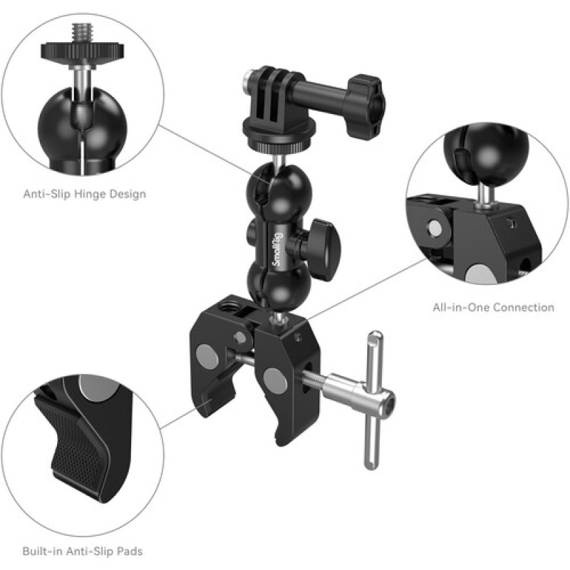 Аксесуар SmallRig Crab-Shaped Super Clamp Kit (with Ballhead Magic Arm) (1138B)