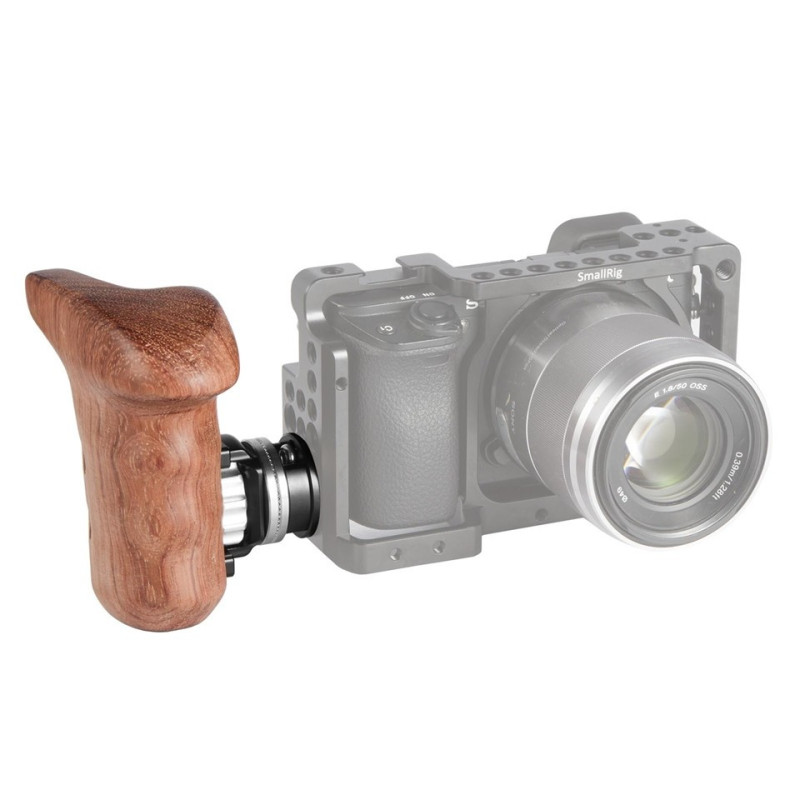 SmallRig Right Side Wooden Grip with Arri Rosette Bolt-On Mount 2083B