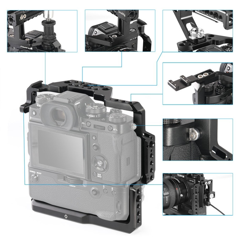 SmallRig Cage for Fujifilm X-T2 and X-T3 Camera with Battery Grip 2229