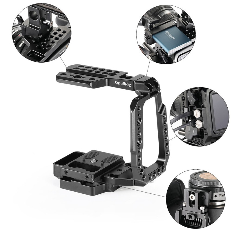 SmallRig QR Half Cage for Blackmagic Design Pocket Cinema Camera 4K CVB2255
