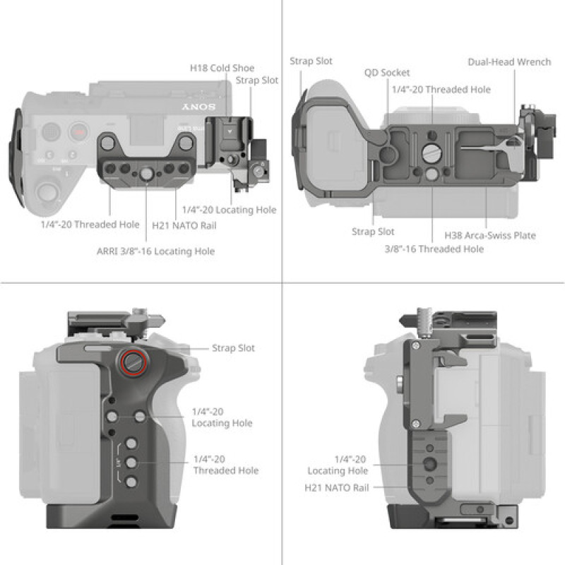 Клетка SmallRig HawkLock Quick Release Advanced Cage Kit для Sony FX3/FX30 (4771)