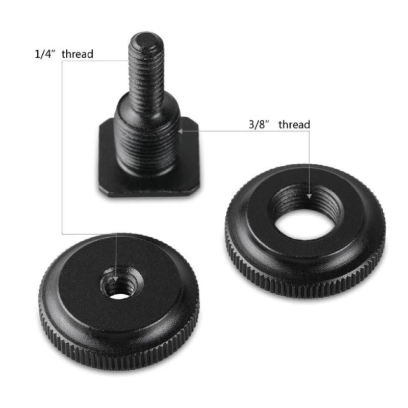 SmallRig Cold Shoe Adapter with 3/8" to 1/4" thread 814